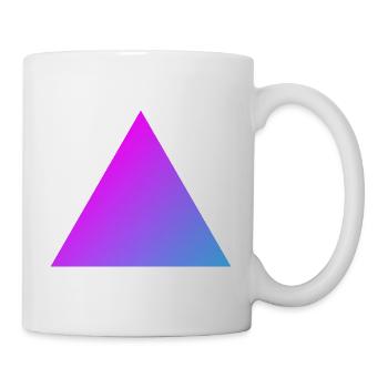 Dreieck Farbig - Tasse - Weiß - Rechts