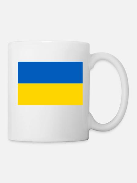 Drapeau de l’Ukraine - Mug blanc - blanc