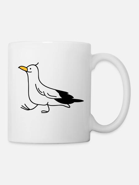 goéland drôle - Mug blanc - blanc