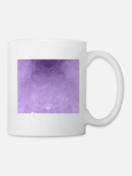 Dégradé motif aquarelle violet violet - Mug blanc - blanc
