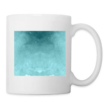 Turquoise colored watercolor pattern - Mug - white - Right