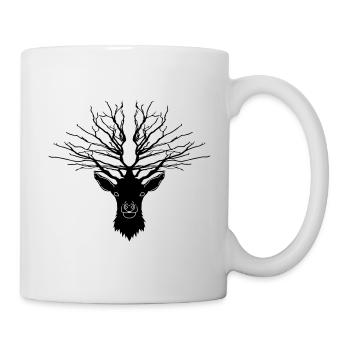 DEER ANTLER DEER FOREST TREE - Mug - white - Right
