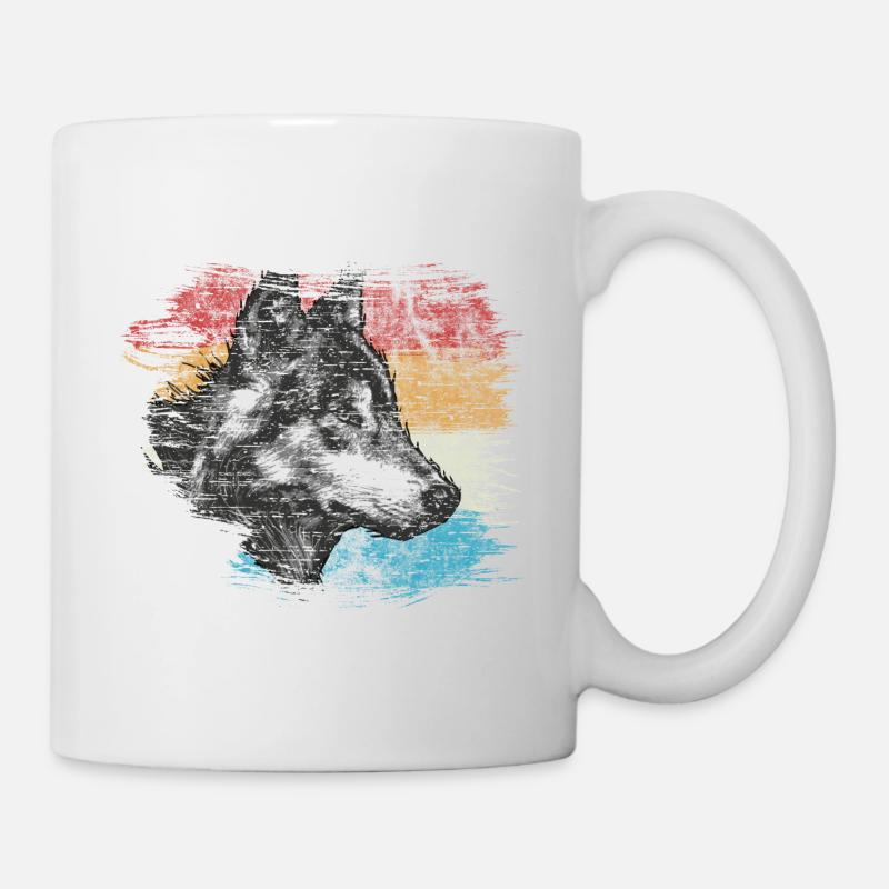Wolf - Tasse - Weiß