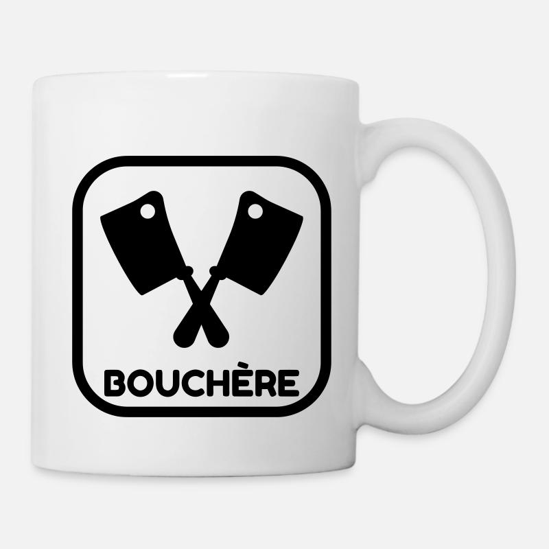boucher / boucherie / charcutier / viande - Mug blanc - blanc