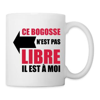 ce bogosse n'est pas libre il est à moi - Mug blanc - blanc - Droite