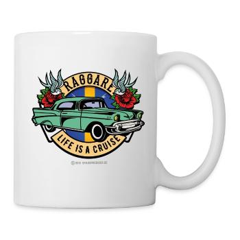 Raggare Life Is A Cruise Sweden Flag Blue Yellow - Mug - white - Right