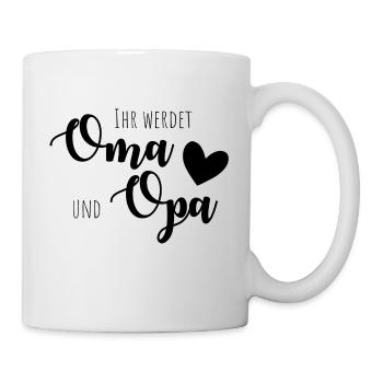 Ihr werdet Oma und Opa! - Tasse - Weiß - Rechts