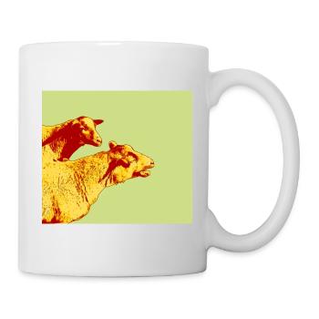 Schafe - Tasse - Weiß - Rechts
