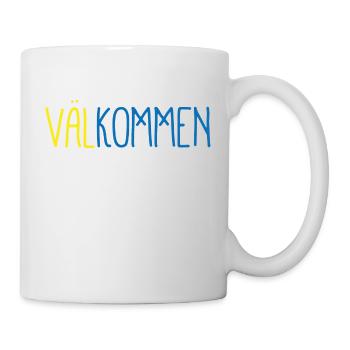 Welcome flag patriot gift home sweden - Mug - white - Right