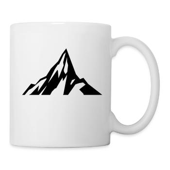 Berg Berge Gebirge Silhouette Gletscher Geschenk - Tasse - Weiß - Rechts