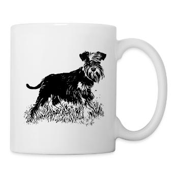 Miniature schnauzer dogs - Mug - white - Right