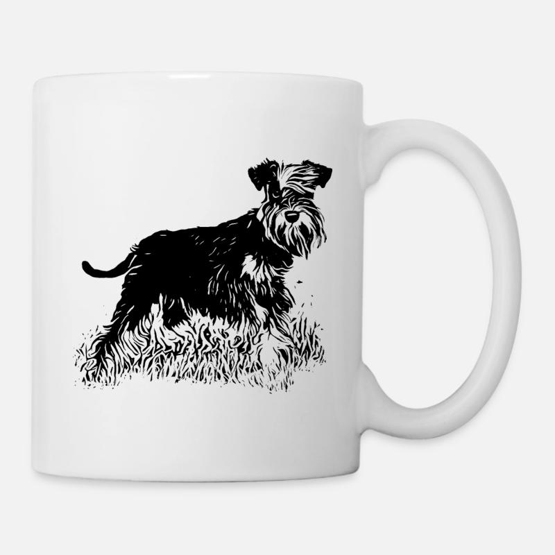 Zwergschnauzer Hunde - Tasse - Weiß
