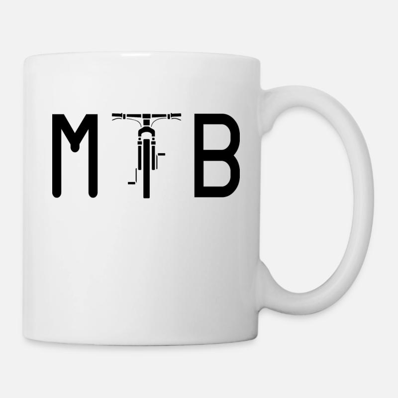 Mountainbike Biker MTB - Tasse - Weiß