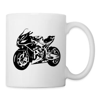moto - Mug blanc - blanc - Droite