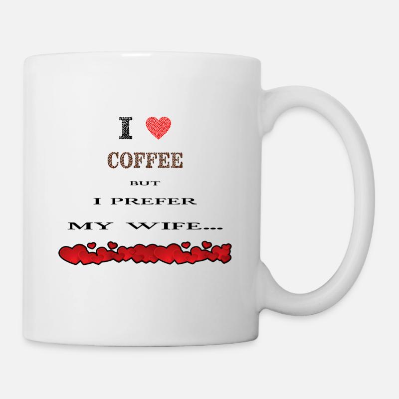 Ich liebe Kaffee - Tasse - Weiß