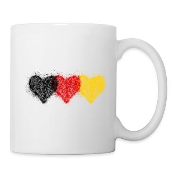 3's Heart Germany Flag Vintage - Mug - white - Right