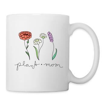 plantmom Blumen - Tasse - Weiß - Rechts