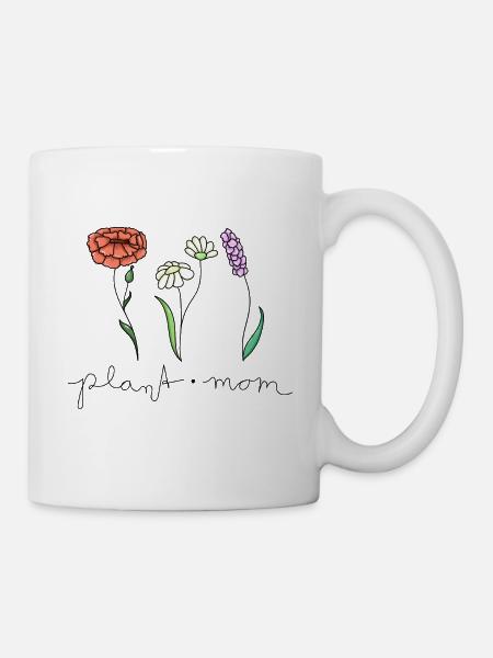 plantmom Blumen - Tasse - Weiß