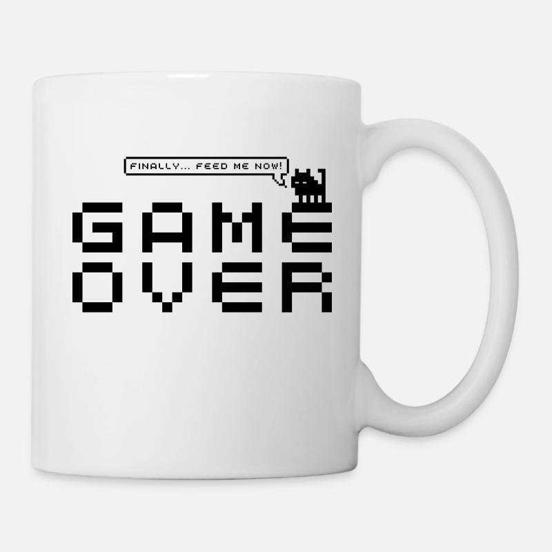 gameover design - Tasse - Weiß