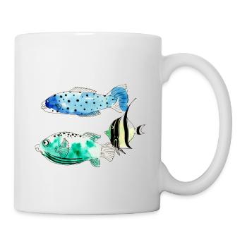 Poisson - Mug blanc - blanc - Droite