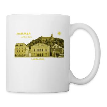 Summer Ljubljana Slovenia capital city castle - Mug - white - Right