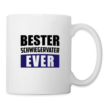 Schwiegervater Bester Beste Coole Geschenkidee - Tasse - Weiß - Rechts
