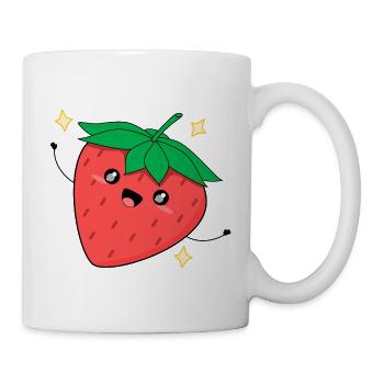 Fraise Kawaii - Mug blanc - blanc - Droite