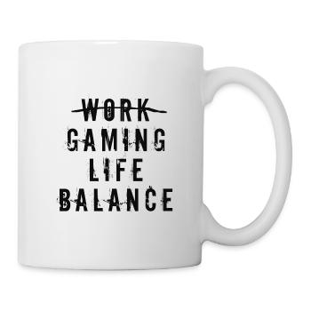 gaming life balance - Tasse - Weiß - Rechts