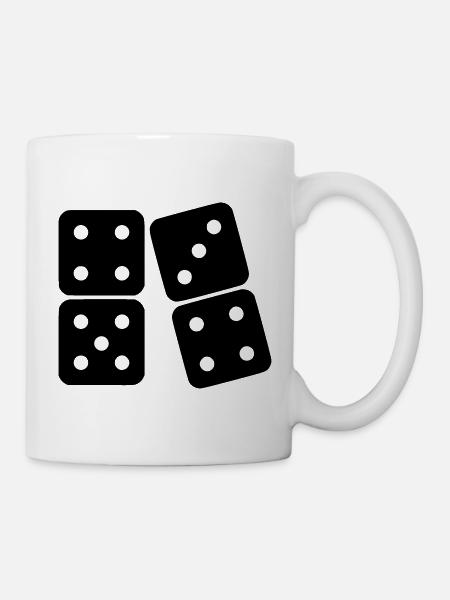 Dominoes (customizable color) - Mug - white