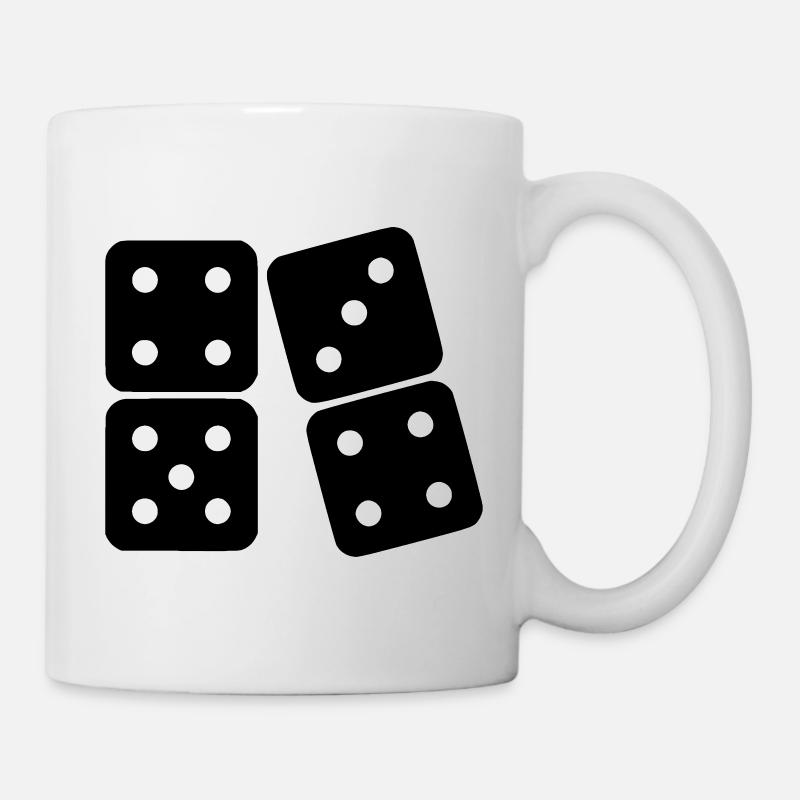 Dominos (couleur personnalisable) - Mug blanc - blanc