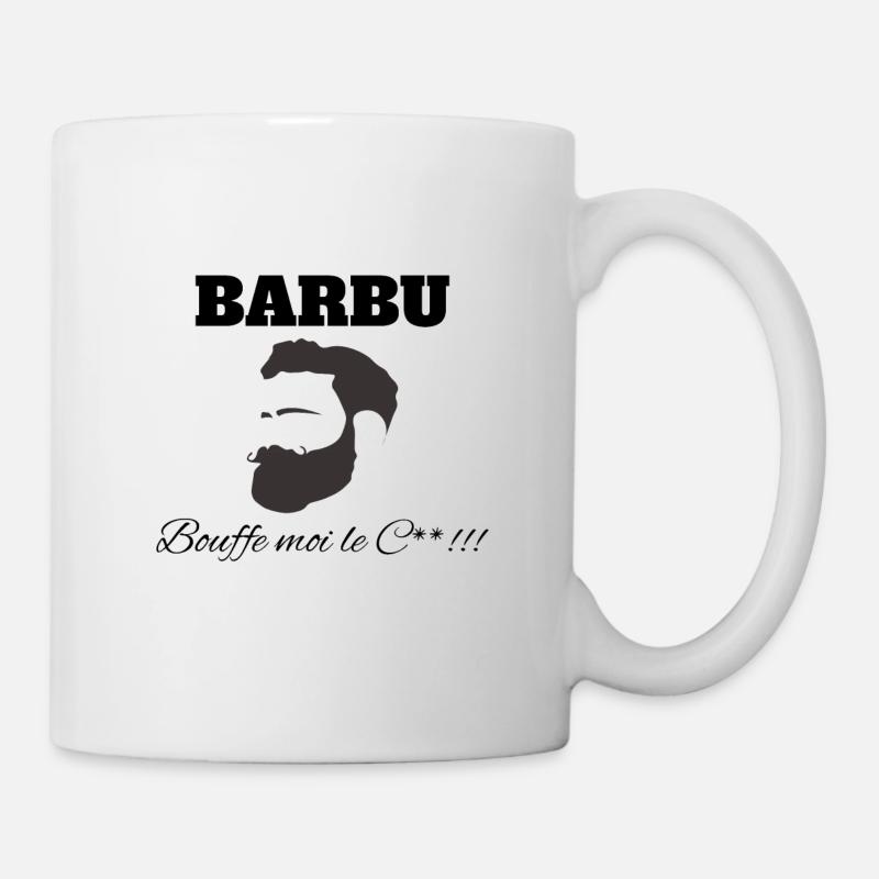 barbu bouffe moi le c** - Mug blanc - blanc