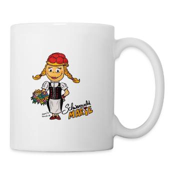 Marie de la Forêt-Noire avec un chapeau bollen rouge - Mug blanc - blanc - Droite