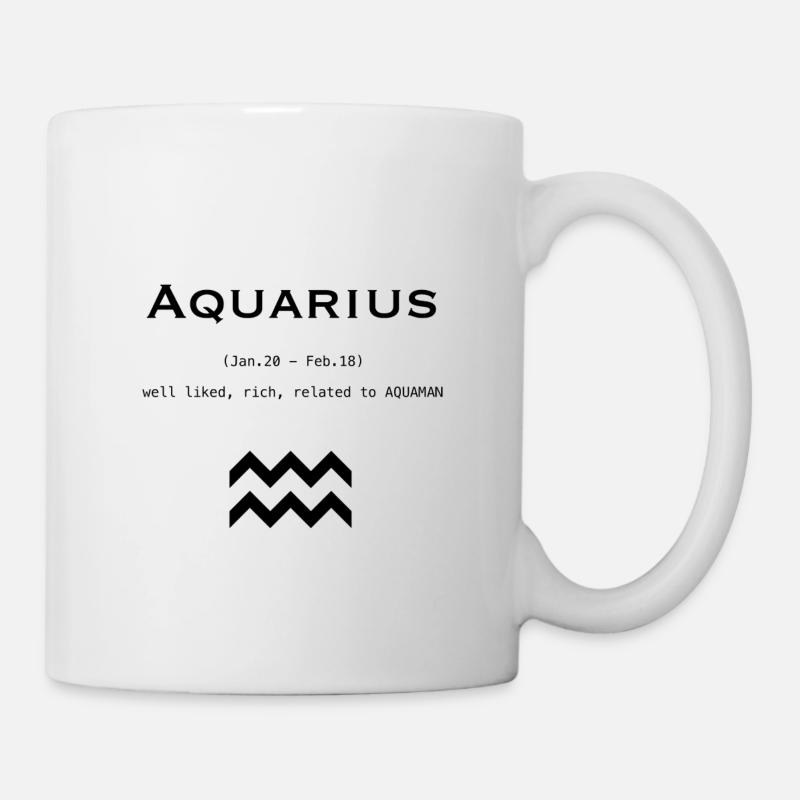 Verseau / Zodiaque / Verseau - Mug blanc - blanc