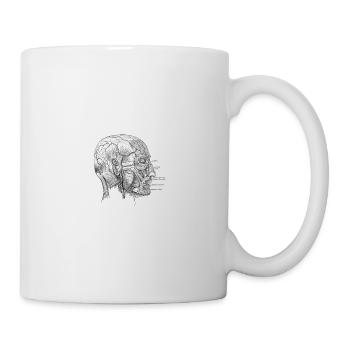 Vintage Anatomical Medical Human Head Illustration - Mug - white - Right