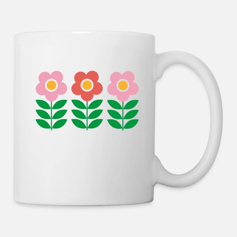 Blumen - Tasse - Weiß