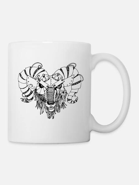 steampank ram - Tasse - Weiß