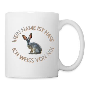 mein name ist hase - Tasse - Weiß - Rechts