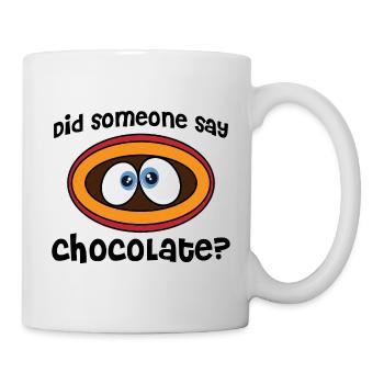 Funny Chocolate Chocoholic Choc Lover - Mug - white - Right