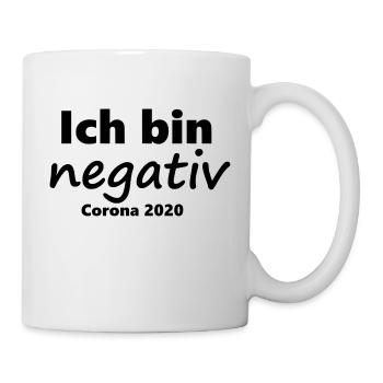 Corona - Ich bin negativ - Tasse - Weiß - Rechts