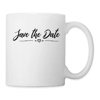 hochzeit - save the date. Einladung zur Feier - Tasse - Weiß - Rechts