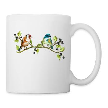 Oiseaux colorés - Mug blanc - blanc - Droite