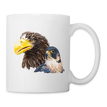 Giant pigargo and peregrine falcon - Mug - white - Right