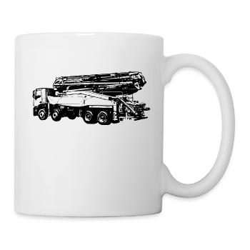 Betonpumpe - Tasse - Weiß - Rechts