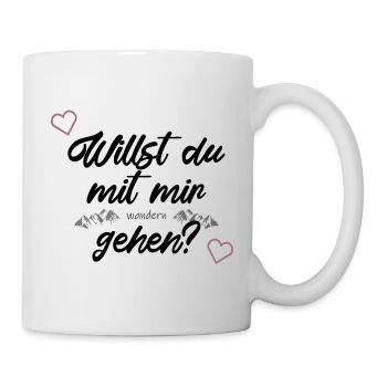 Lustig Wandern Hiking Spruch Geschenkidee Wanderer - Tasse - Weiß - Rechts