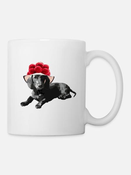 schwarzwaldi schwarzwald hund mit bollenhund - Mug - white