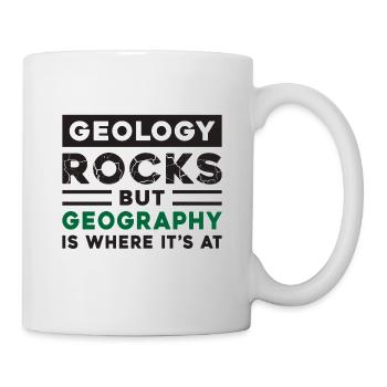 Geografie Lehrer Geocaching Geography GPS Geschenk - Tasse - Weiß - Rechts