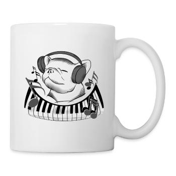 Bulldog music - Mug - white - Right