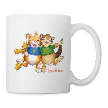 Leo Lausemaus und Didi Dachs Freunde - Tasse - Weiß - Rechts