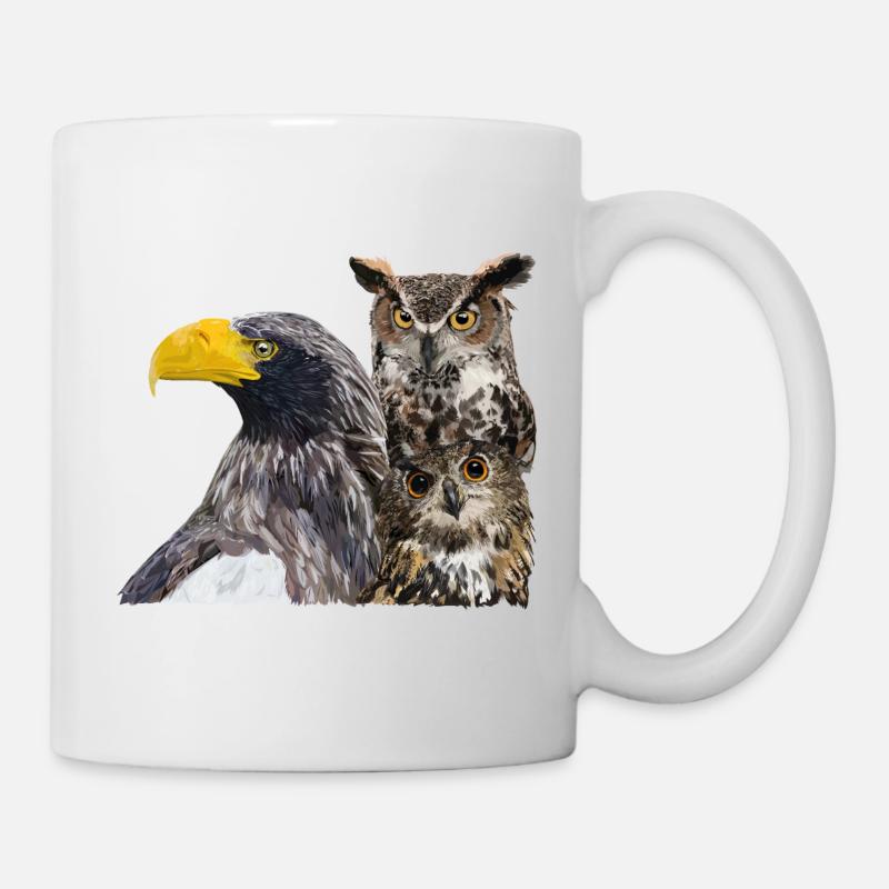 Raubvögel - Tasse - Weiß