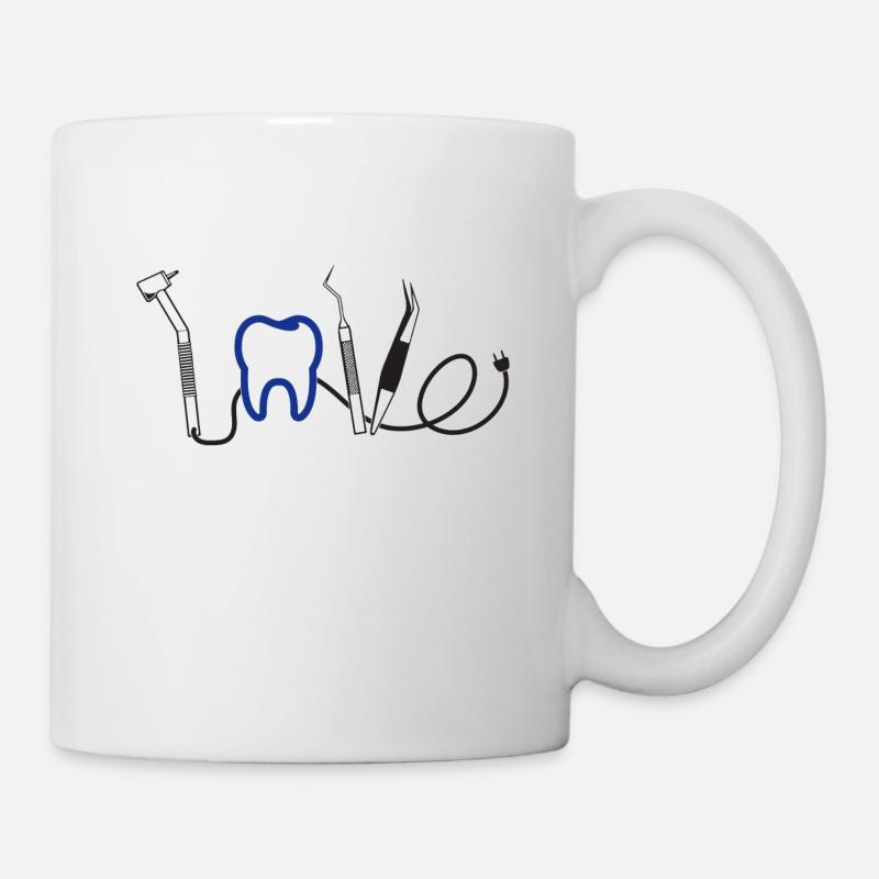 Dentiste dentiste dentiste cadeau dents - Mug blanc - blanc